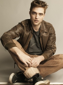  my sexy man in a brown leather jacket<3