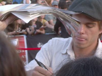  Matthew busy signing autographs. :)