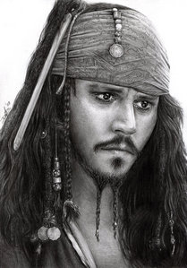  A drawing of Captain Jack Sparrow <333333333