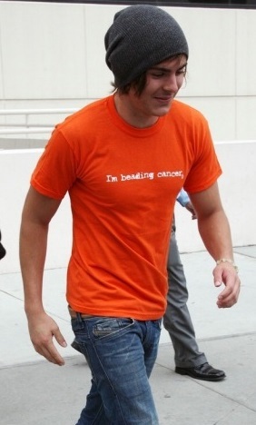 Zac wearing orange <3