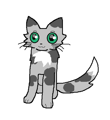  Name: Twigwhisker Gender: tom Rank: Will try for deputy(X) if not deputy, then warrior Personality: Friendly(X) Loyal(X) Other(X)(Brave) Appearance: Pale gray pelliccia with dark gray splotches and white chest patch Green eyes Sleek Long whiskers Will te defend and protect your clan even at the cost of your life? Yes!!(X) Do te have a YouTube account? No I don't(X) (My username is DragonAura15, be sure to let me know once this is on YouTube plz) Thank you! :D A picture is attached. (It's kind of fail, my drawings on paper are a lot better :P)