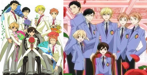  Ouran High School Host Club (their white ones and their uniforms)