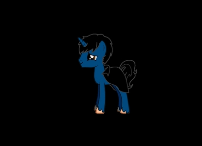I'd probably look something like this I made. There is no cutie mark because I don't know what my talent is yet, so I guess I'm a blank flank.