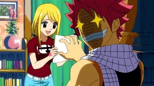  Natsu (Fairy Tail) when he tricks Lucy into making a team with him.