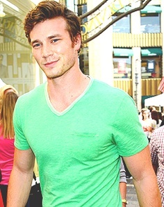  Derek Theler looking cute in green. প্রণয় that grin :)