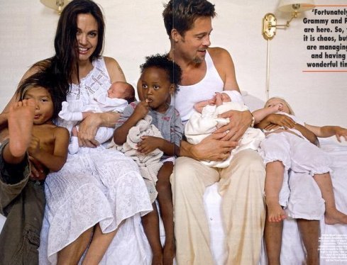  Brad and Angelina and the kids