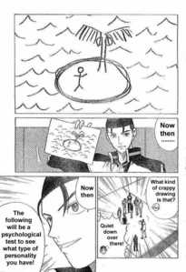  Syuichirou Oishi from Prince of tênis has fairly bad drawing skills, as stated por his teammates.