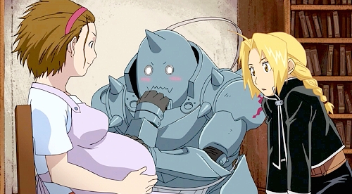  ALPHONSE ELRICE!!!!!!!!!!!!!! THE TIN BOY WHO NEVER GIVES UP .........or tries to at less :P