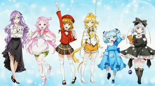  Fantasista Puppen is a kreuz between a magical girl Zeigen and a card battle show. The "cards" are all girls with magical attacks, but the player is also kind of like a magical girl in that she can summon them and coordinate them.