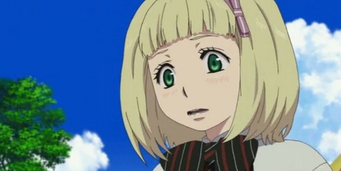  Shiemi's (Blue Exorcist) also really naive. Naive enough to think that someone just using her for errands is her friend, and naive enough to ask someone how to wear a uniform. O.o But she's never had Marafiki before, so . . . .
