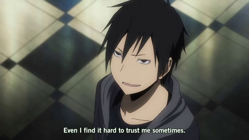 Orihara Izaya from Durarara!!~ My favorite and most lovable sociopathic self-proclaimed God with a child-like personality gone cray-cray and back. Twice.
