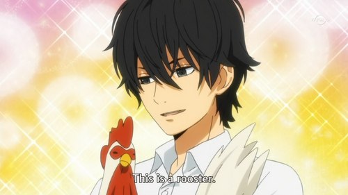  i dunno @-@ i'll just post Haru who wouldn't pag-ibig a guy with a pet rooster? :3