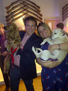  John with Charlie and a woman and a dog!