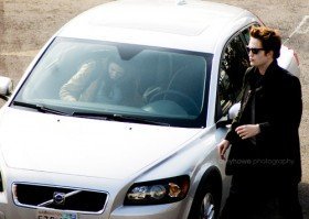  Robert in front of Edward's Volvo,from a scene in Twilight<3