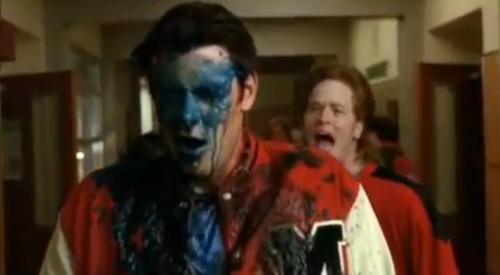  Cory Monteith with slushie on his clothes and face