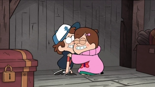 CUTEST COUPLE EVER. Dipper fits the best with Mabel, they're polar opposites. You know what they say, opposites attract.

