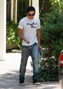 Zac wearing a t-shirt that says New York