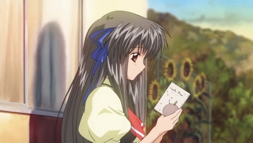  Minagi from AIR is reading.~