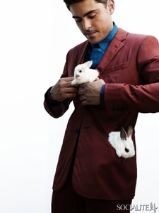  Zac being adorable with bunnies! <3