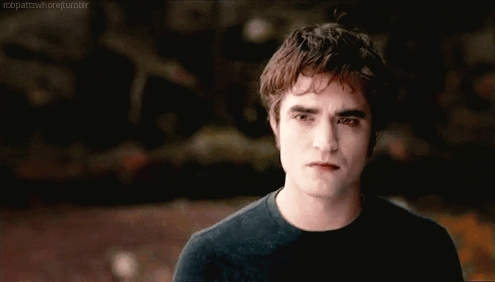  Robert in a scene from Eclipse not looking happy<3