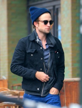  my British babe in a blue beanie and blue jeans<3