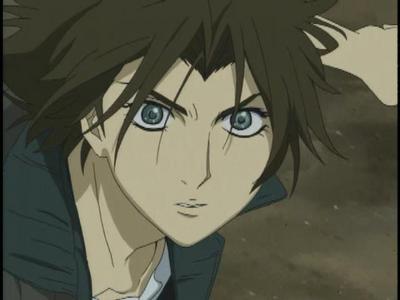 Kiba from Wolf's Rain is the serious and focused leader but I found his personality to be great. He truly cares for his comrades and never falters in his quest. And the things he says... amazing. 

