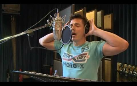  John recording "Where Is The Love" in the studio :)
