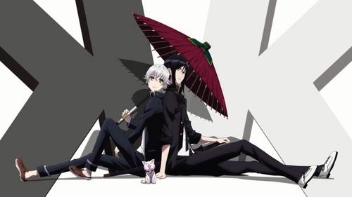  In K-project, the Аниме starts out by Kuroh trying to kill Shiro to bring him to justice for murder. However, Kuroh ends up deciding not to and they become allies and Друзья to solve the mystery of the murder together. You'll have to watch the Аниме if Ты want to know if they stay Друзья или go back to being enemies though :)