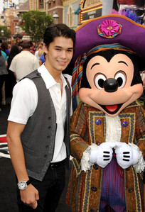  my babe's co-star from the Twilight Saga,Booboo Stewart with Mickey Mouse<3
