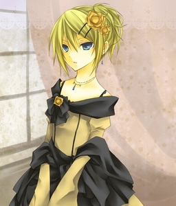  Kagamine rin...Vocaloid...i know she not in anime...but she look so adorable even she don't smile