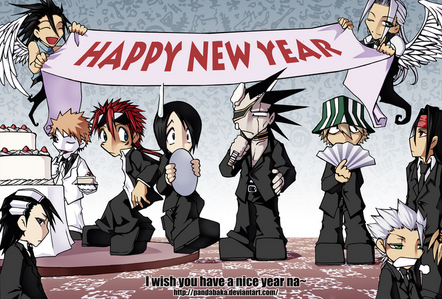 Post an anime picture with a note ''Happy New Year'' - anime các câu trả  lời - fanpop