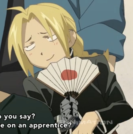  My favoriete male anime character? I have so many,but right now I think that goes to Ed Elric from the anime Fullmetal Alchemist!