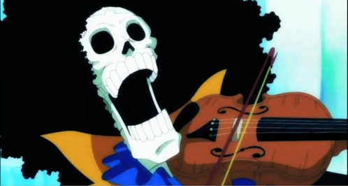  Brook from One Piece playing the violin