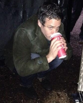  This pic of Mikey is from Wednesday on set of OUAT.