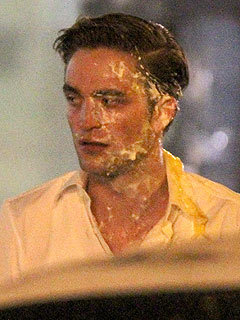  my handsome babe with pie on his face<3