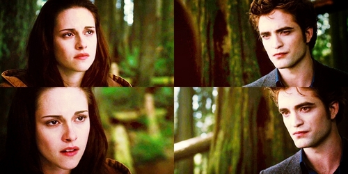  this scene from New Moon where Edward tells Bella goodbye is very sad:(