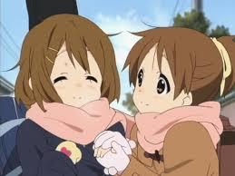  Yui and Ui Hirasawa....such sibling Amore in winter... K-ON!!