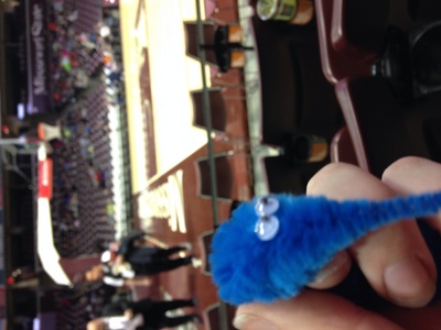  Mine is named Shawty. He is blue. Picture of him at the Harlem Globetrotters game.
