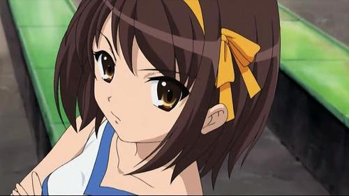  Haruhi Suzumiya from TMOHS.(I do not feel like typing out that long name) She is a very hot-tempered character which I don't like. She's bossy,immature and childish at a lot of times. She literally annoys the heck out of me whenever I see her. She throws tantrums when things don't go her way and it's so annoying like please shut up Haruhi. Not everything is going to be what anda want. This is one character that I literally find way lebih annoying than the other characters telah diposkan here.