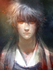 This painting of Gintoki from Gintama is pretty epic.