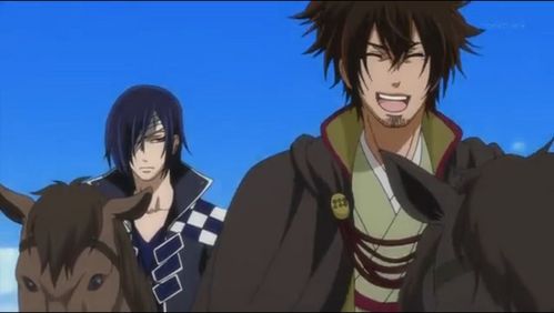  Unno Rokurou (Behind) & Sanada Yukimura (Front) from Brave10. Unno Rokou's family has served Sanada Yukimur's for generations. These two are mais like brothers of close friends than master and servant.