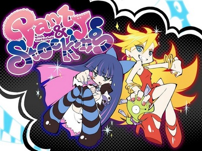 Does Panty and Stocking with Garterbelt count? It was meant to make fun of Western and/or American cartoons. Apparently Chuck (the dog) is supposed to be based off of Gir from Invader Zim. I loved this show, though.