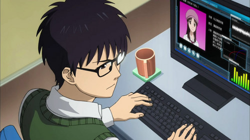  Switch from sket dance due to a childhood trauma he never talks. He uses a computer to talk X3