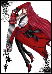 I used to really dislike Grell (Black Butler), but he later grew on to me and became my 秒 favourite Black Butler character.
