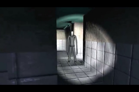  The Slenderman game Slender. He personally doesn't scare me, but the sound it makes when you come across him can cause you to jump.