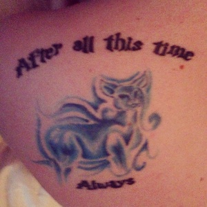  I already do ;) it's the doe patronus .... And it has the quote "after all this time? Always" around it. It's supposed to represent snapes Liebe for lily.