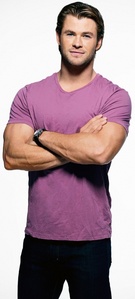 Chris Hemsworth looking hot in purple<3