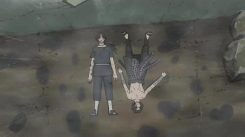  Sasuke (Naruto Shippuden) Sasuke faints besides Itachi's dead body after the monstrous battle..............