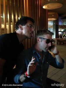  Thankfully he doesn't smoke so heres him trying to lick Ryan Gosling's head ;)