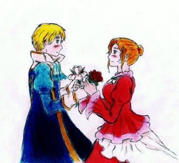  Not that good and, at this age, I still totally suck at coloring as آپ can see, a preschooler beats me. (It's England and female France from Hetalia, crossover with RomeoxJuliet anime.)